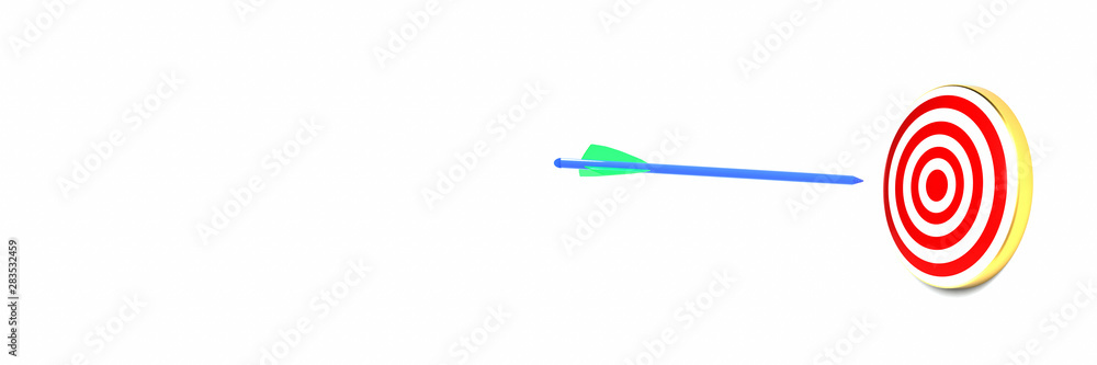 的に当たる弓矢のイラストCG・ホームページバナー用