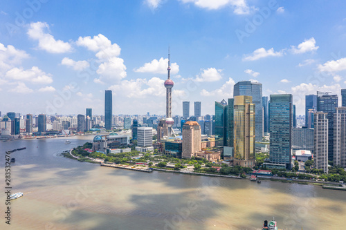 Canvas Print panoramic city skyline in shanghai china