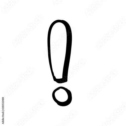 doodle exclamation mark symbol