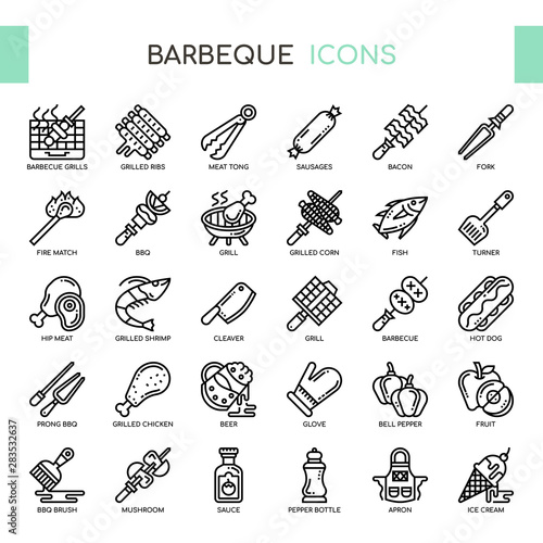 Barbeque , Thin Line and Pixel Perfect Icons