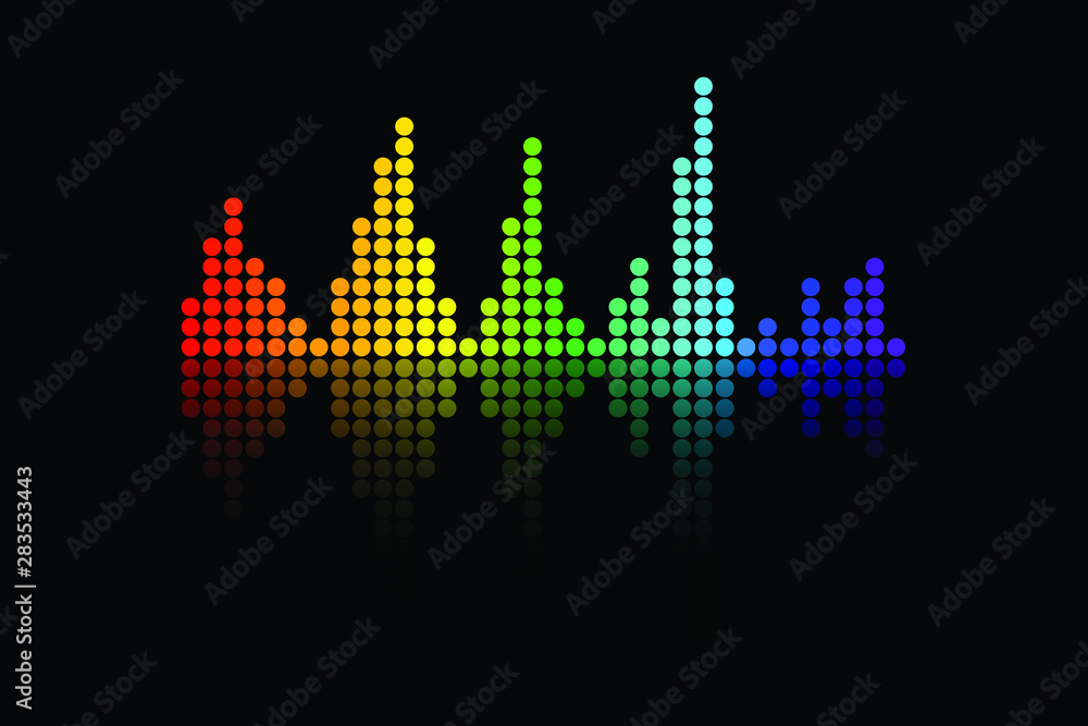 Obraz premium Motion sound wave abstract vector background. Equalizer. Vector