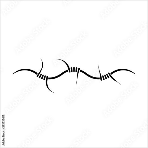Barbed Wire Icon, Fence Wire Icon