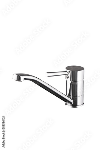 The mixer for a sink with a long izliv and the rotary handle