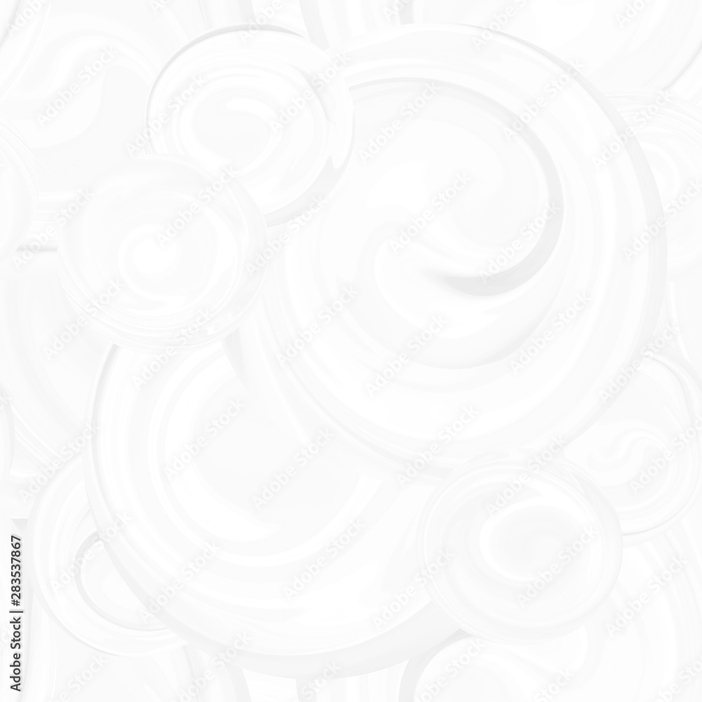 Pattern with white spirals, beautiful wallpapers for weddings.Texture 3 d background with abstract circles of different sizes, seamless pattern with waves.  
