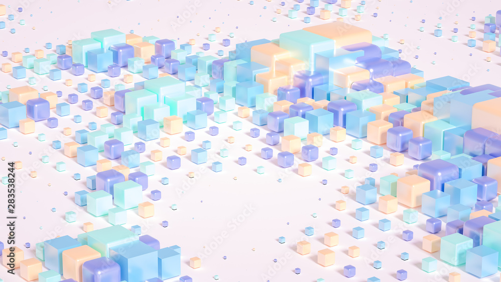 Techno high-tech background, geometry, cube, abstraction. 3d illustration, 3d rendering. Techno high-tech background, geometry, cube, abstraction. 3d illustration, 3d rendering.