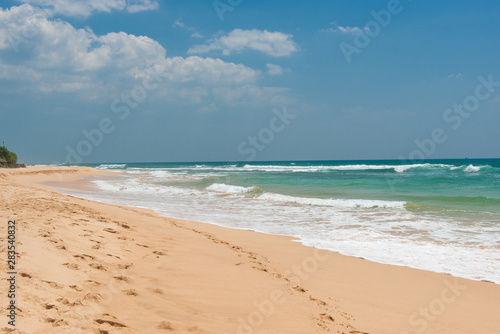 Indian Ocean coast on Sri Lanka