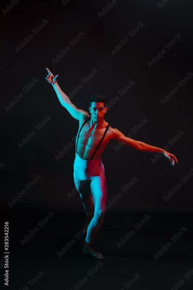 Talented male performing in tights