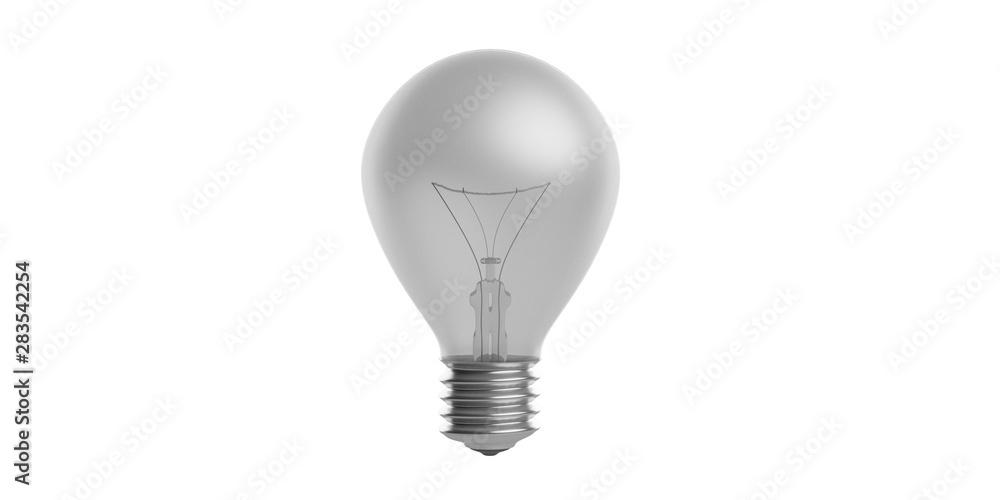 Lightbulb isolated clipping path, white background. 3d illustration, Lightbulb isolated clipping path, white background. 3d illustration,