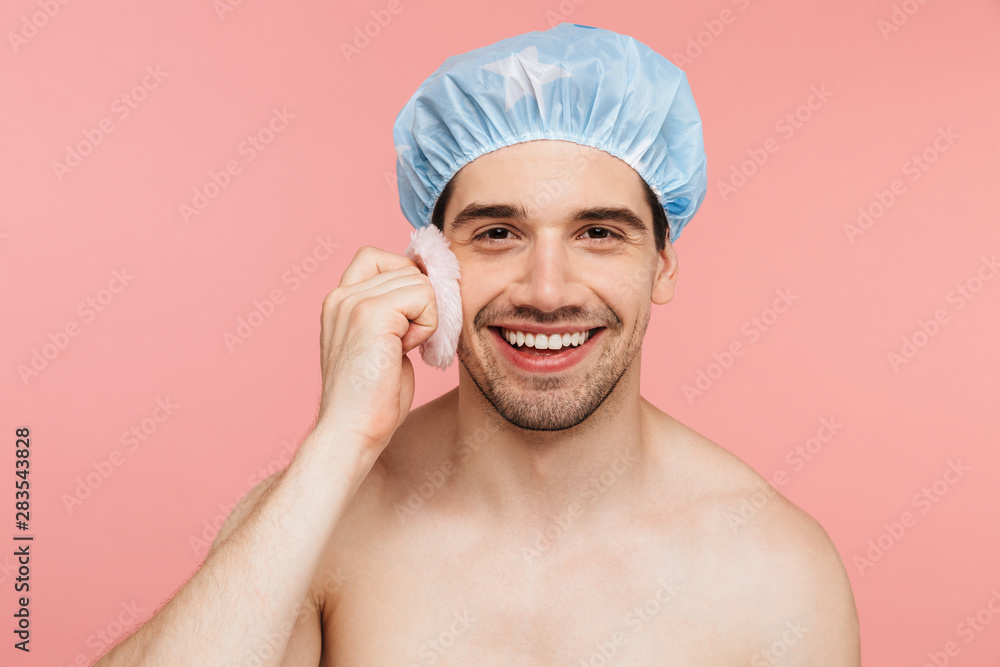 Beauty portrait of a handsome shirtless brunette man Beauty portrait of a handsome shirtless brunette man
