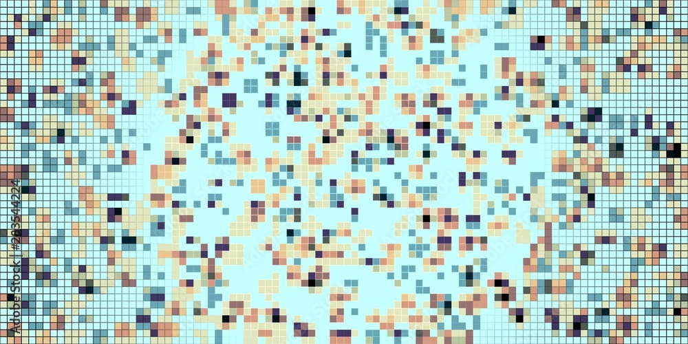 Fototapeta premium Abstract colorful canvas square geometric seamless pattern background