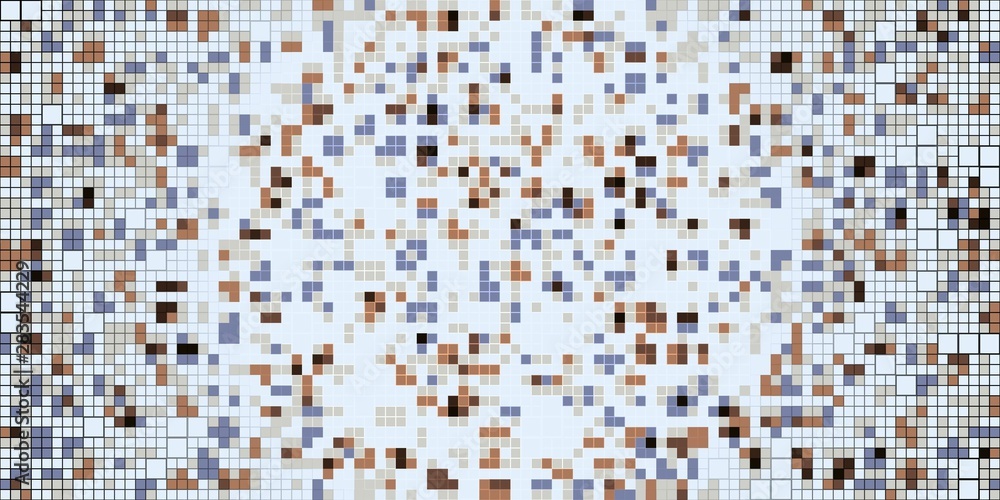 Fototapeta premium Abstract colorful canvas square geometric seamless pattern background