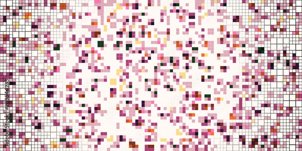 Fototapeta premium Abstract colorful canvas square geometric seamless pattern background