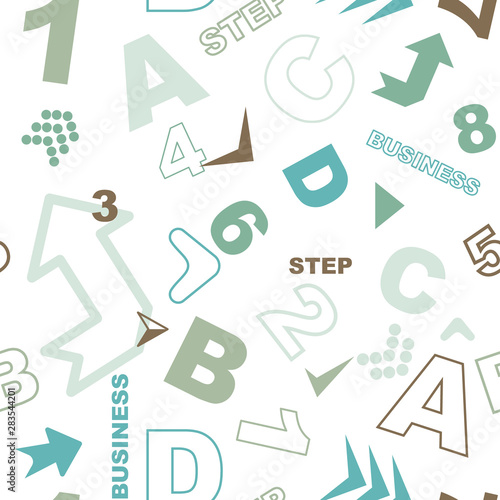 Arrows, numbers, letters. S...