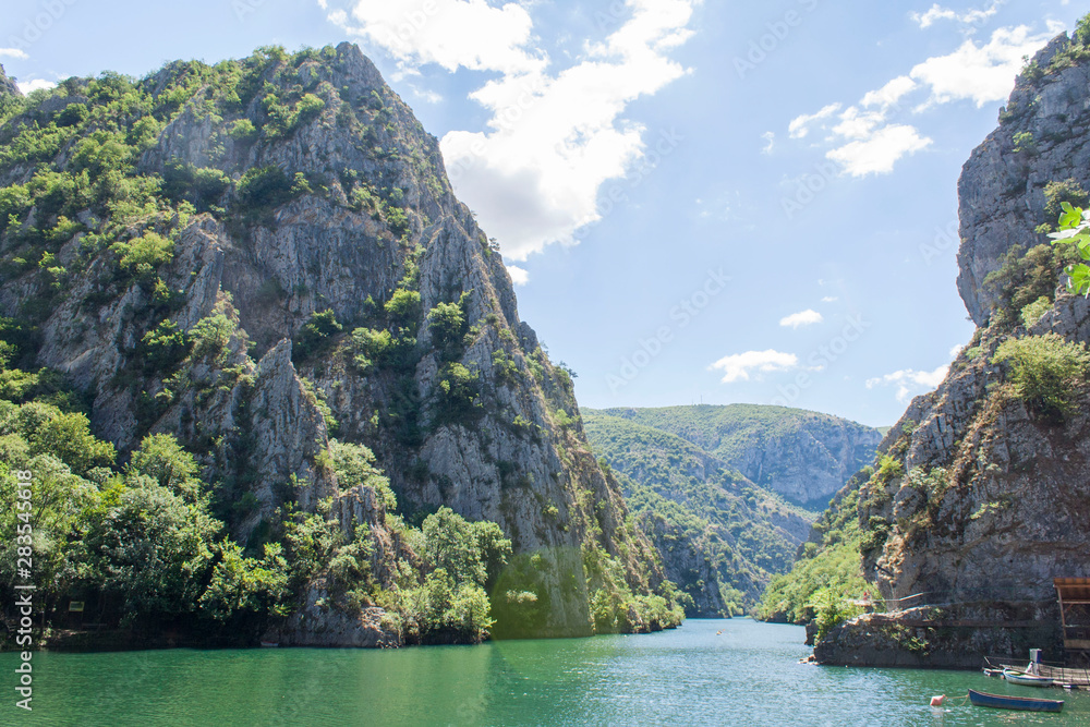 Panorama of the canyon Matka in Macedonia Panorama of the canyon Matka in Macedonia