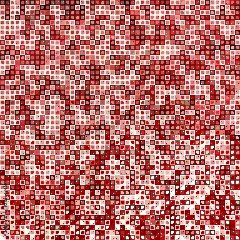 Fototapeta premium Abstract colorful canvas square geometric seamless pattern background