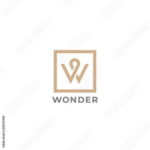 Free Download Unique modern geometric creative elegant letter W logo template. Vector icon. - GFXLoad