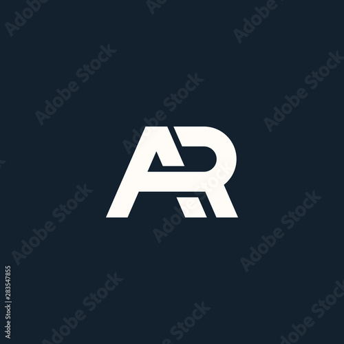 AR. Monogram of Two letters A&R. Luxury, simple, minimal and elegant AR logo design. Vector illustration template.
