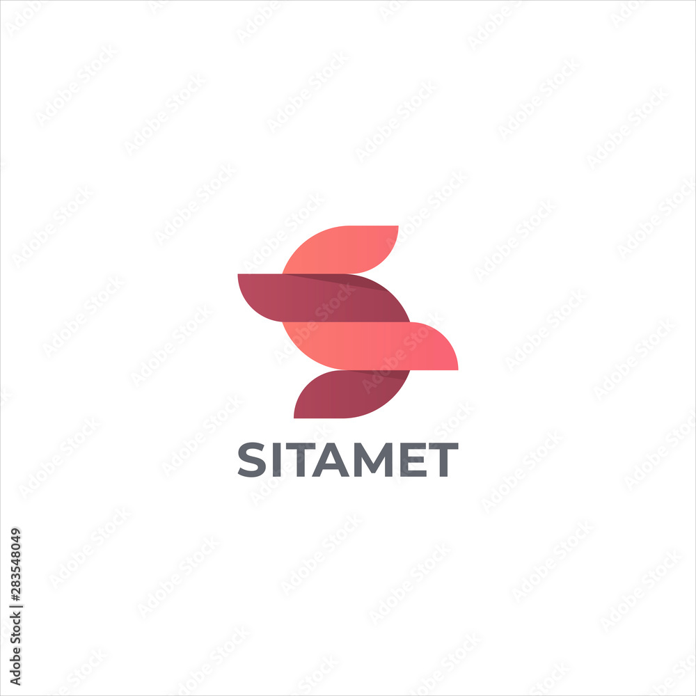 Obraz premium Abstract letter S logotype. Modern logo idea sign. Universal emblem vector icon.