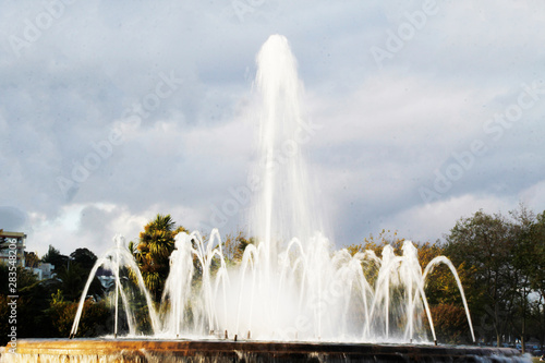 Fountain in a square of Santander