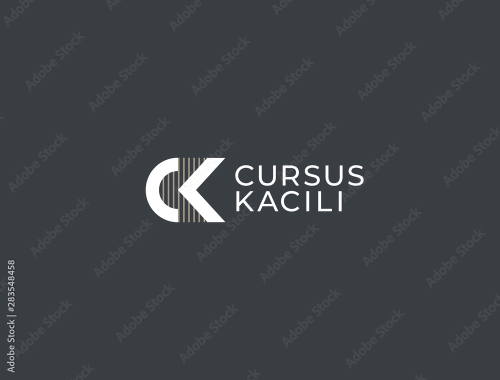 CK. Monogram of Two letters C&K. Luxury, simple, minimal and elegant CK logo design. Vector illustration template. CK. Monogram of Two letters C&K. Luxury, simple, minimal and elegant CK logo design. Vector illustration template.