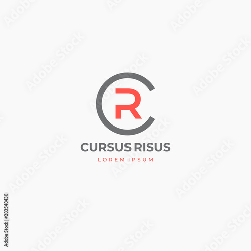 CR or RC. Monogram of Two letters C&R. Luxury, simple, minimal and elegant CR logo design. Vector illustration template.