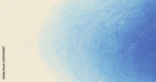 Abstract watercolor paint background by soft tone blue and beige color with liquid fluid texture for background, banner