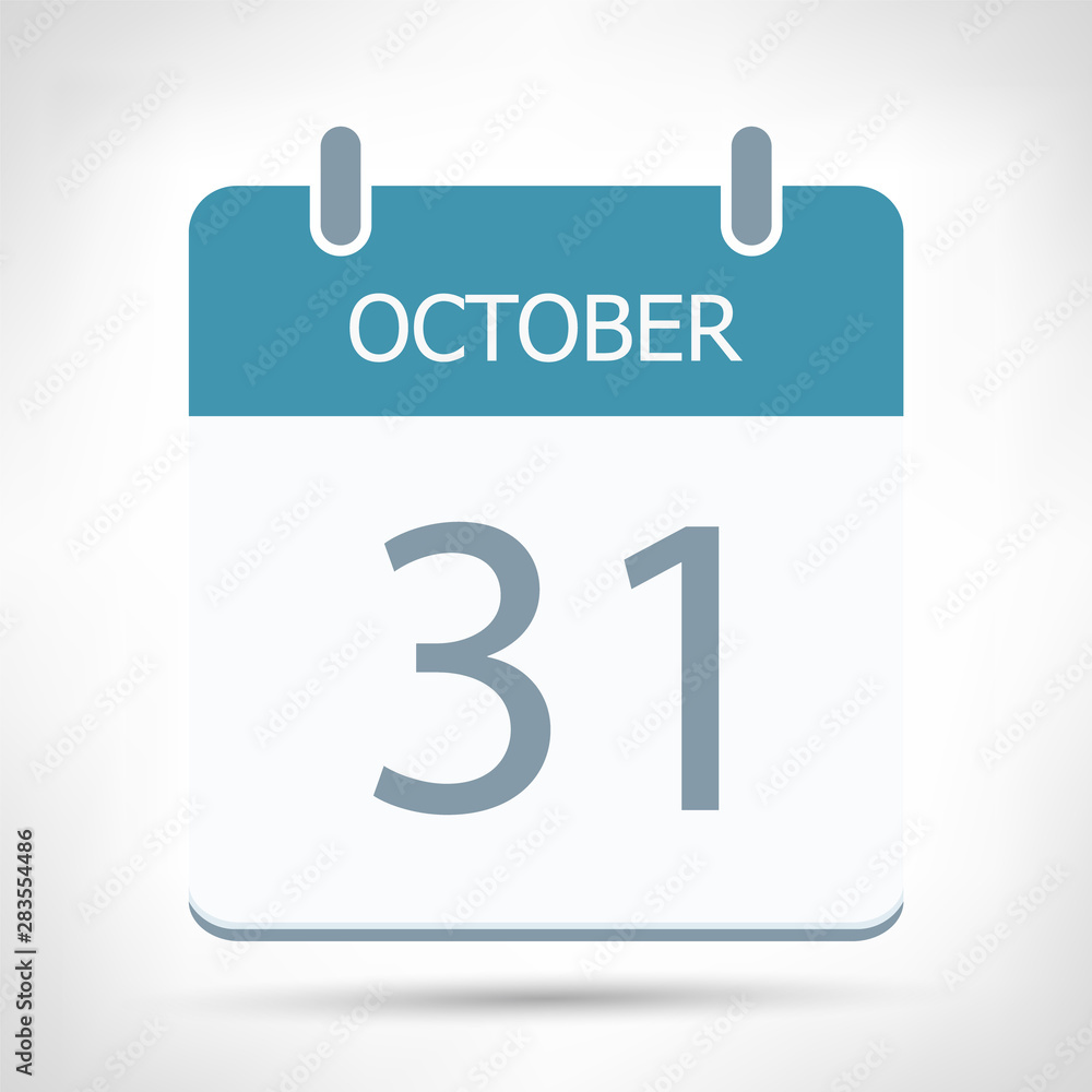 October 31 - Calendar Icon - Calendar flat design template October 31 - Calendar Icon - Calendar flat design template