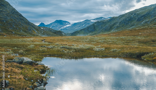 Summer scenery in Jotunheimen national park in Norway © olezzo