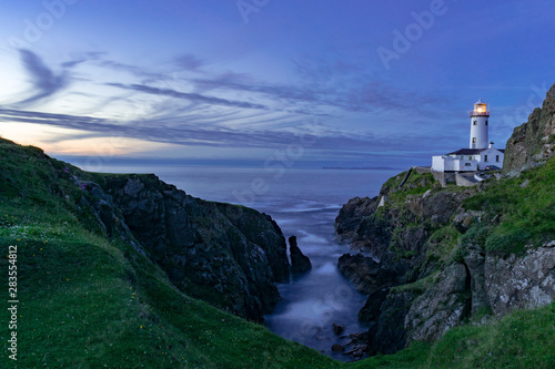 Fanad Head lighthouse sits on the western shore of the Peninsula and was voted the world's 2nd most beautiful lighthouse after Lindau Lighthouse in Germany by Metal Floss in 2013.