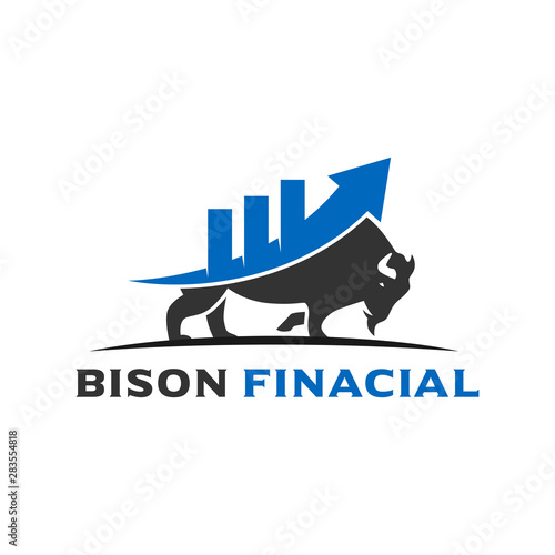 bison financial logo design template