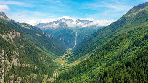 The Swiss alps from above - the beautiful nature of Switzerland