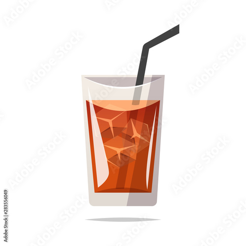 Iced tea vector isolated illustration