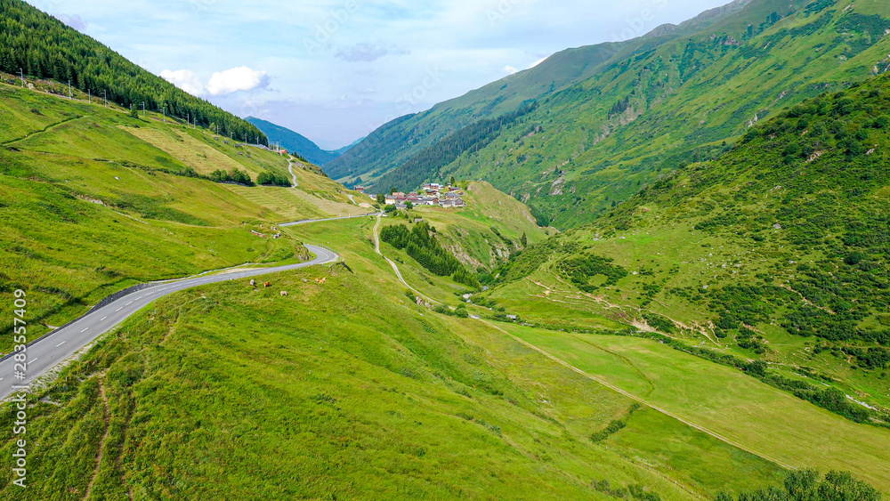 The mountains of the Swiss Alps - Switzerland from above The mountains of the Swiss Alps - Switzerland from above