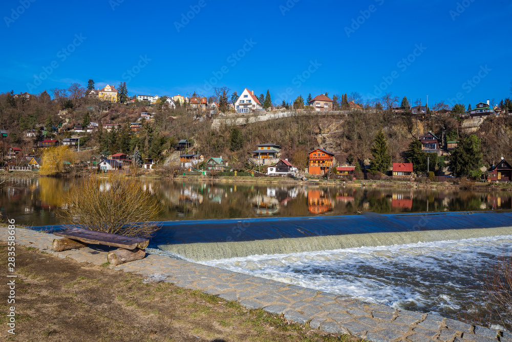 Weir On Berounka River - Cernosice, Prague, Czech Republic