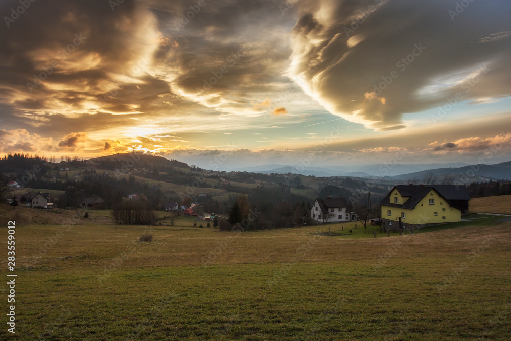 Obraz premium Beskid Śląski - Carpathians Mountains 