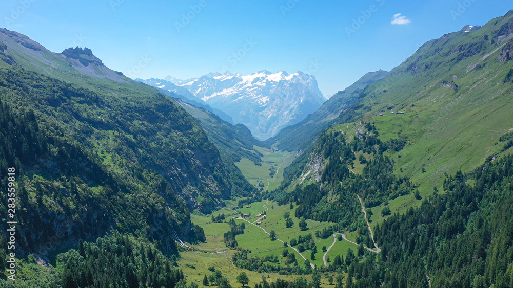 Beautiful Switzerland from above - the Swiss Alps