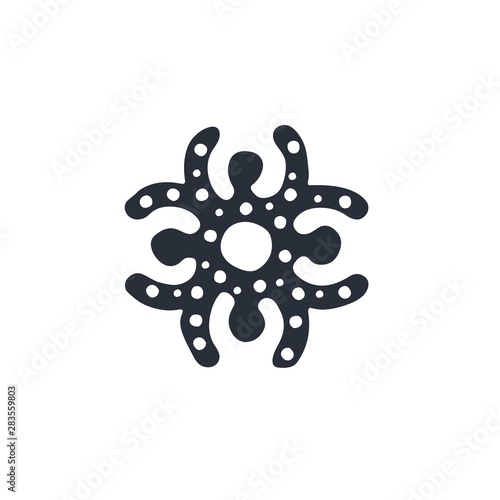 Microbe. Bacterium. Vector icon on a white background.