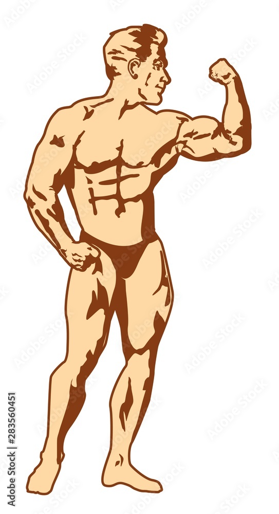bodybuilder, athlete, man. Strong sports man. Flat design isolated on white. Adapted for web sites and mobile applications. Vector image. bodybuilder, athlete, man. Strong sports man. Flat design isolated on white. Adapted for web sites and mobile applications. Vector image.