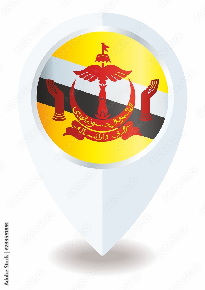 Flag of Brunei, Nation of Brunei, the Abode of Peace. Template for award design, an official document with the flag of Brunei. Bright, colorful vector illustration. Flag of Brunei, Nation of Brunei, the Abode of Peace. Template for award design, an official document with the flag of Brunei. Bright, colorful vector illustration.