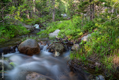 Long Exposure Shot of a Mountain Stream