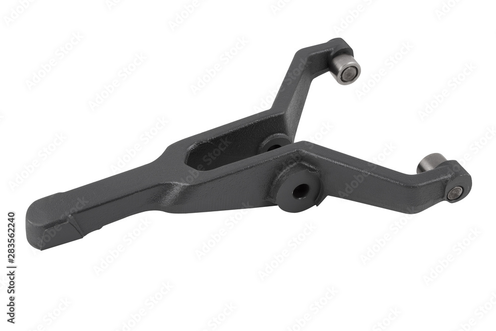 Truck clutch fork isolated on white background Truck clutch fork isolated on white background