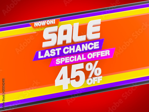 SALE LAST CHANCE SPECIAL OFFER 45 % OFF NOW ON ! 3D rendering