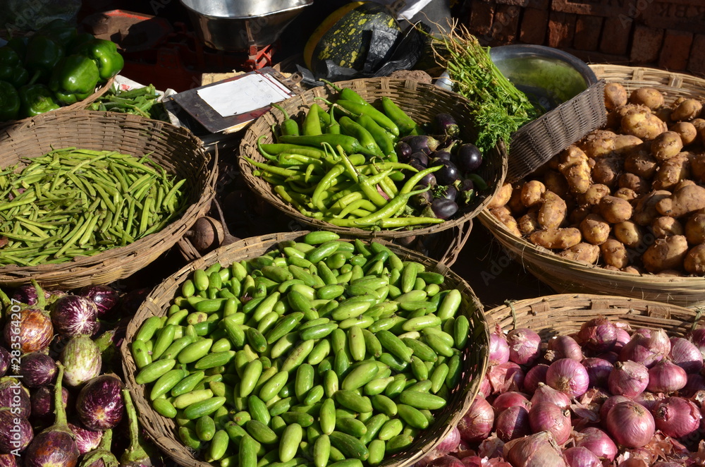 Vegetables Outdoor Market Asia