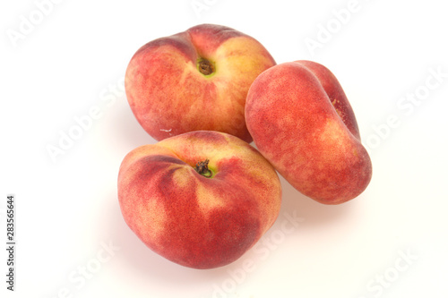Sweet ripe tasty flat peach
