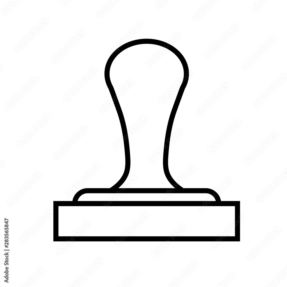Stamp line icon, logo isolated on white background Stamp line icon, logo isolated on white background