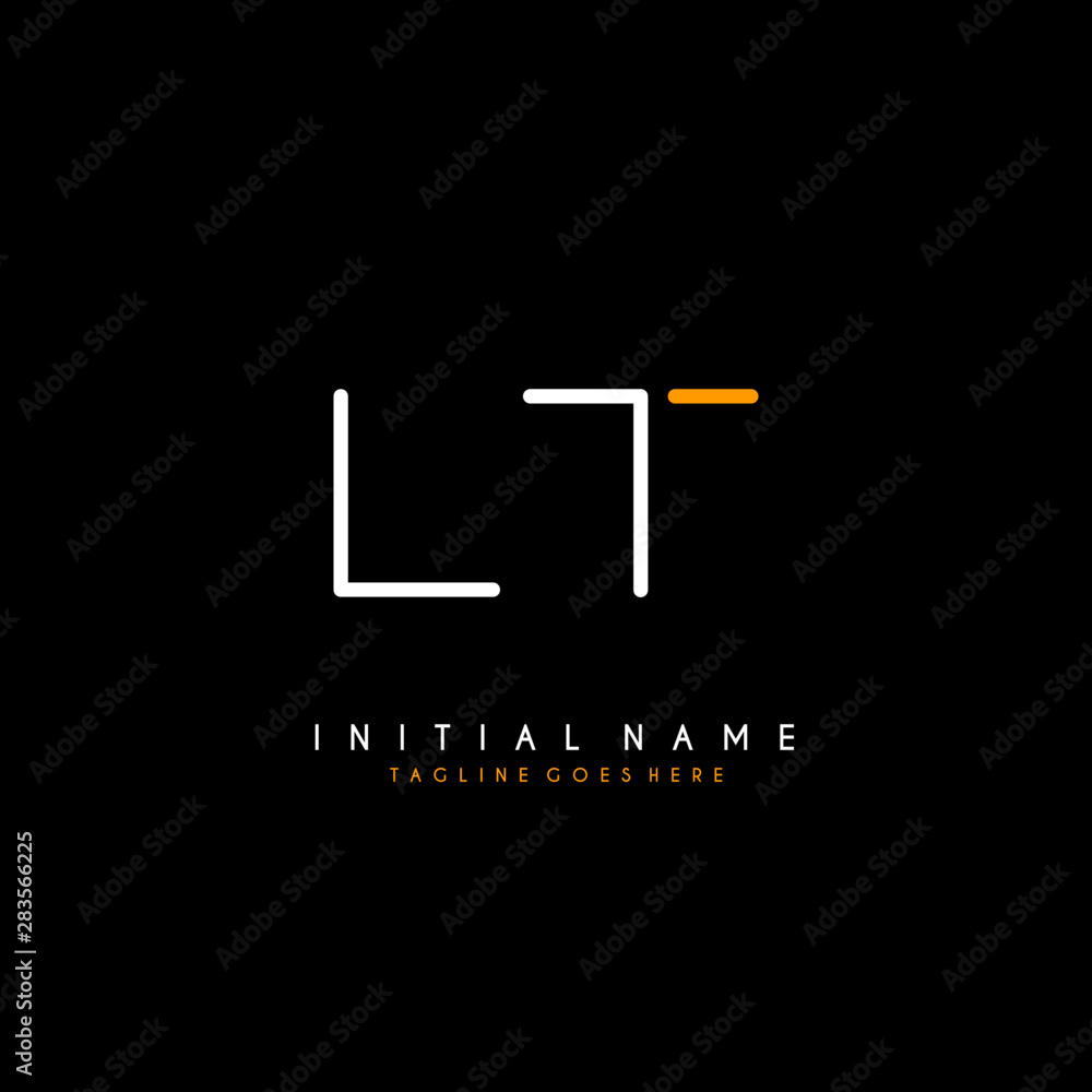 Initial L T LT minimalist modern logo identity vector Initial L T LT minimalist modern logo identity vector
