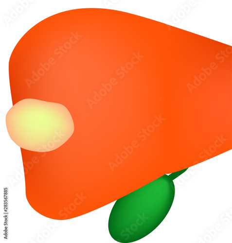 A cyst in the liver. The liver is affected cyst. Vector illustration on isolated background
