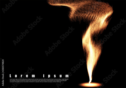 Vector abstract wave lines that flow isolated on a black background for design elements in the concepts of technology, music, etc.