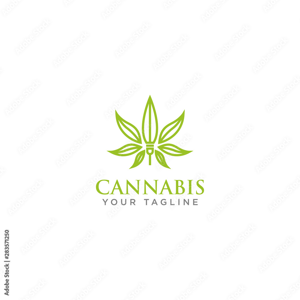 Marijuana Design Logo health icon, Vector Template - Vector Marijuana Design Logo health icon, Vector Template - Vector