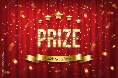 Prize winning web banner vector template